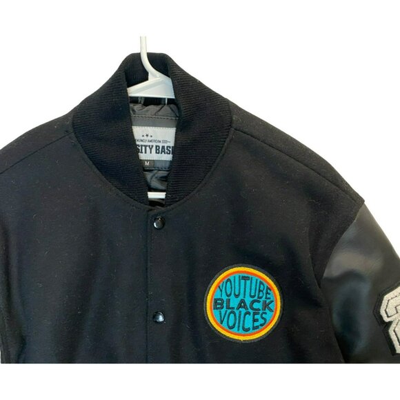 Varsity Base Jacket YouTube Lift Black Voices RARE Influencer Gift Mens Medium - Picture 4 of 13